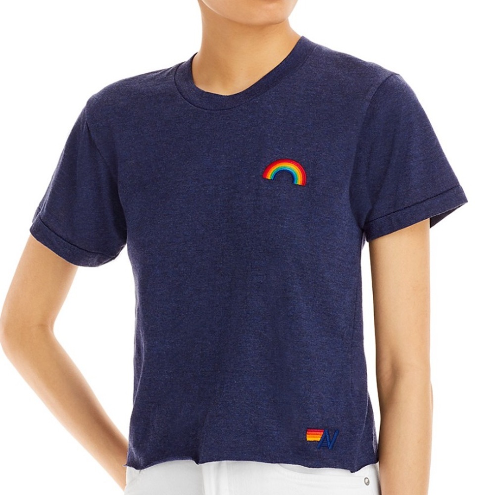 Aviator Nation Rainbow Boyfriend Tee